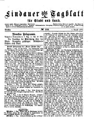 Lindauer Tagblatt für Stadt und Land Dienstag 9. August 1870