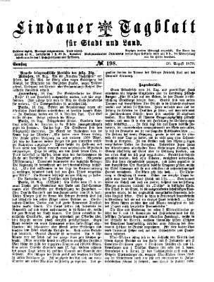 Lindauer Tagblatt für Stadt und Land Samstag 20. August 1870