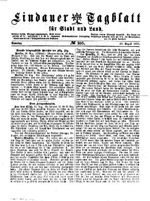 Lindauer Tagblatt für Stadt und Land Sonntag 28. August 1870