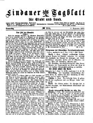 Lindauer Tagblatt für Stadt und Land Donnerstag 8. September 1870