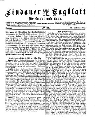 Lindauer Tagblatt für Stadt und Land Sonntag 11. September 1870