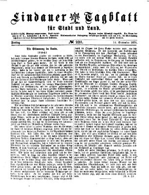 Lindauer Tagblatt für Stadt und Land Freitag 16. September 1870