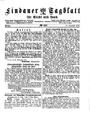 Lindauer Tagblatt für Stadt und Land Freitag 23. September 1870