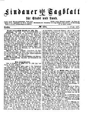 Lindauer Tagblatt für Stadt und Land Samstag 1. Oktober 1870