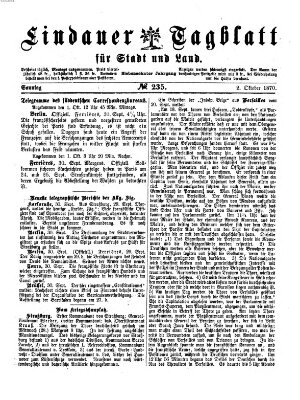 Lindauer Tagblatt für Stadt und Land Sonntag 2. Oktober 1870