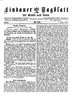 Lindauer Tagblatt für Stadt und Land Freitag 7. Oktober 1870