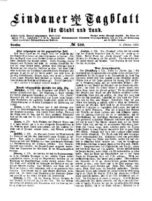 Lindauer Tagblatt für Stadt und Land Samstag 8. Oktober 1870