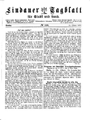 Lindauer Tagblatt für Stadt und Land Samstag 15. Oktober 1870