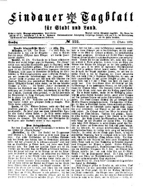 Lindauer Tagblatt für Stadt und Land Samstag 22. Oktober 1870