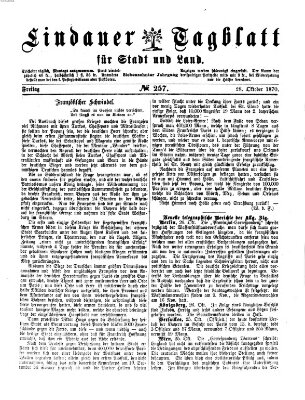 Lindauer Tagblatt für Stadt und Land Freitag 28. Oktober 1870