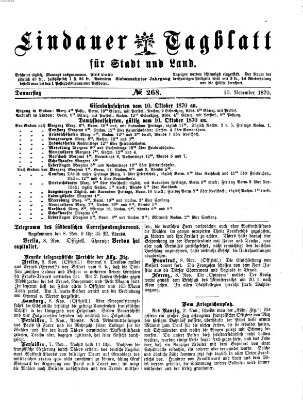 Lindauer Tagblatt für Stadt und Land Donnerstag 10. November 1870