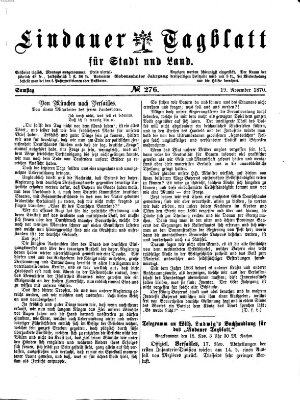 Lindauer Tagblatt für Stadt und Land Samstag 19. November 1870