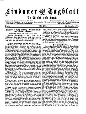 Lindauer Tagblatt für Stadt und Land Freitag 25. November 1870