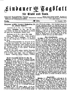 Lindauer Tagblatt für Stadt und Land Dienstag 29. November 1870