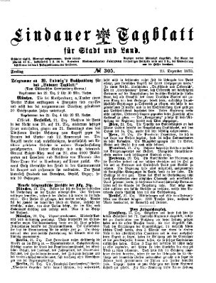 Lindauer Tagblatt für Stadt und Land Freitag 23. Dezember 1870