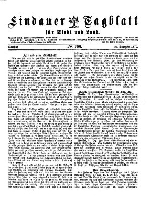 Lindauer Tagblatt für Stadt und Land Samstag 24. Dezember 1870