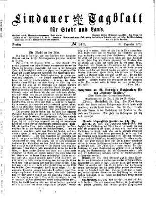 Lindauer Tagblatt für Stadt und Land Freitag 30. Dezember 1870