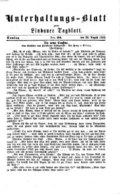 Lindauer Tagblatt für Stadt und Land. Unterhaltungs-Blatt zum Lindauer Tagblatt (Lindauer Tagblatt für Stadt und Land) Samstag 20. August 1864