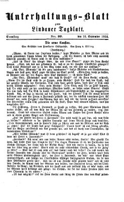 Lindauer Tagblatt für Stadt und Land. Unterhaltungs-Blatt zum Lindauer Tagblatt (Lindauer Tagblatt für Stadt und Land) Samstag 10. September 1864