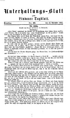 Lindauer Tagblatt für Stadt und Land. Unterhaltungs-Blatt zum Lindauer Tagblatt (Lindauer Tagblatt für Stadt und Land) Samstag 12. November 1864