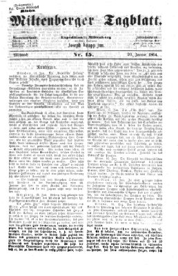 Miltenberger Tagblatt Mittwoch 20. Januar 1864