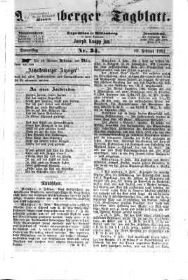 Miltenberger Tagblatt Mittwoch 10. Februar 1864