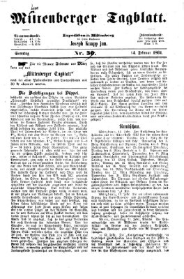 Miltenberger Tagblatt Sonntag 14. Februar 1864