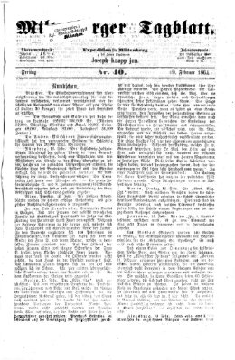 Miltenberger Tagblatt Freitag 19. Februar 1864