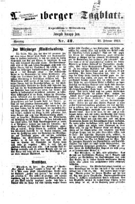 Miltenberger Tagblatt Sonntag 21. Februar 1864