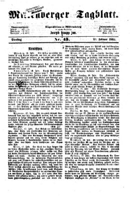 Miltenberger Tagblatt Dienstag 23. Februar 1864