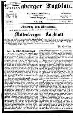 Miltenberger Tagblatt Sonntag 27. März 1864