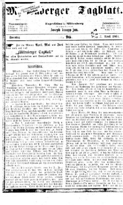 Miltenberger Tagblatt Sonntag 3. April 1864