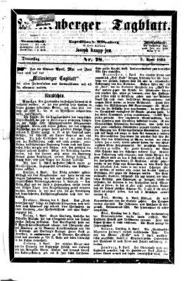 Miltenberger Tagblatt Donnerstag 7. April 1864