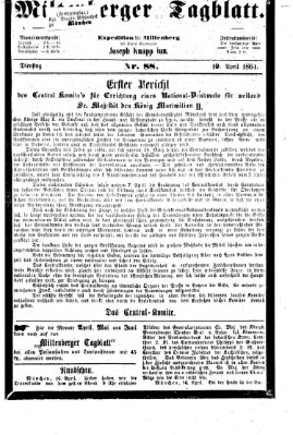 Miltenberger Tagblatt Dienstag 19. April 1864