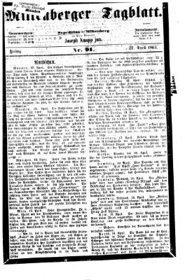 Miltenberger Tagblatt Freitag 22. April 1864