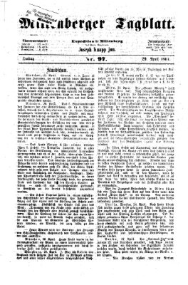 Miltenberger Tagblatt Freitag 29. April 1864