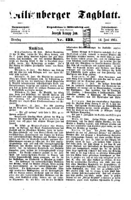 Miltenberger Tagblatt Dienstag 14. Juni 1864