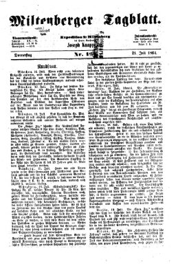 Miltenberger Tagblatt Donnerstag 21. Juli 1864