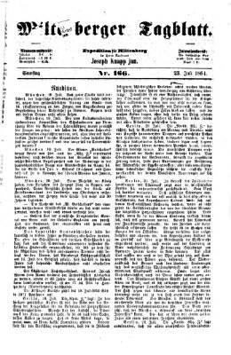 Miltenberger Tagblatt Samstag 23. Juli 1864