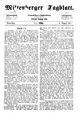 Miltenberger Tagblatt Donnerstag 4. August 1864