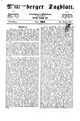 Miltenberger Tagblatt Donnerstag 25. August 1864