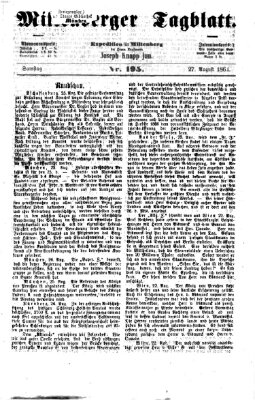 Miltenberger Tagblatt Samstag 27. August 1864