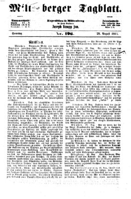 Miltenberger Tagblatt Sonntag 28. August 1864