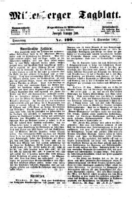 Miltenberger Tagblatt Donnerstag 1. September 1864