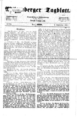 Miltenberger Tagblatt Freitag 2. September 1864