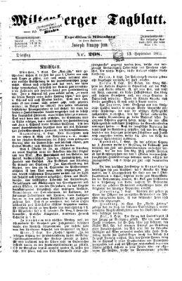 Miltenberger Tagblatt Dienstag 13. September 1864