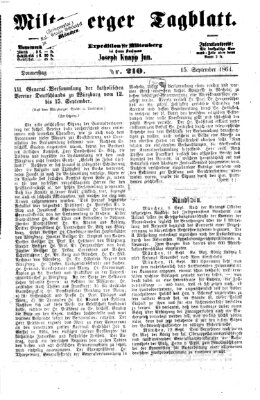 Miltenberger Tagblatt Donnerstag 15. September 1864