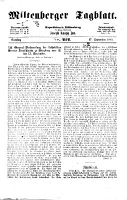 Miltenberger Tagblatt Samstag 17. September 1864