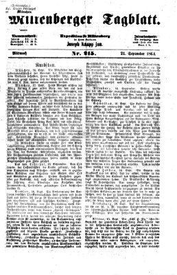 Miltenberger Tagblatt Mittwoch 21. September 1864