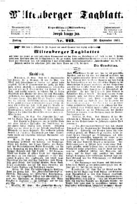 Miltenberger Tagblatt Freitag 30. September 1864